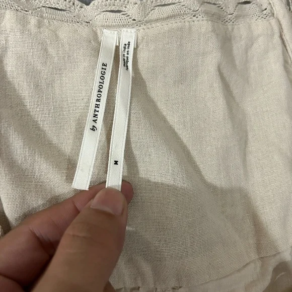 Anthropologie embroidered pintuck mini dress - Picture 6 of 14